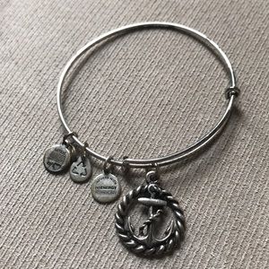 Alex & Ani Anchor Charm Bracelet - Silver